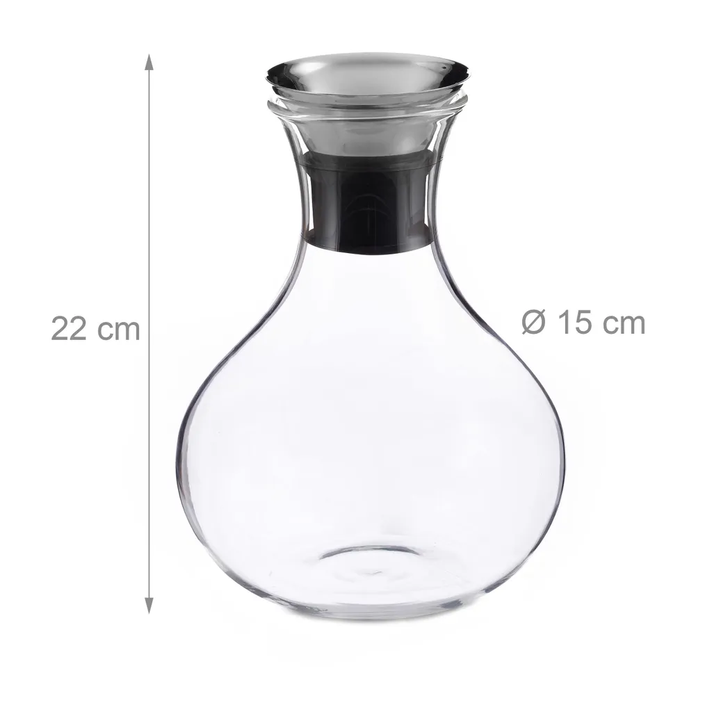 Relaxdays Glaskaraffe 1,5 Liter Bauchig 4 Relaxdays Glaskaraffe 1,5 Liter Bauchig – Bild 4