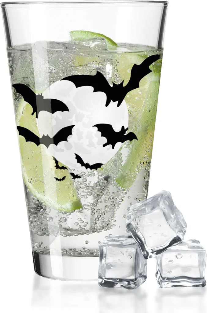 Leonardo Wasserglas Mit UV-Druck "Fledermausschwarm" Für Halloween 2 Leonardo Wasserglas Mit UV-Druck "Fledermausschwarm" Für Halloween – Bild 2