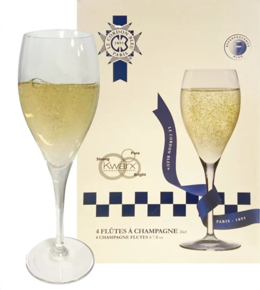 Le Cordon Bleu 4er Set Champagnergläser Kwarx-Glas Sektgläser Flûtes Flöten 26cl – Bild 4