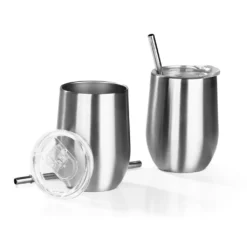 GOURMETmaxx Getränkebecher Inkl. Trinkhalm - 2er-Set
