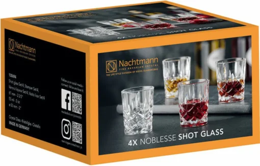 Nachtmann 100694 Noblesse Stamper Kristallglas, 55 Ml, H: 6,1 Cm, ø 5 Cm, Klar (4er Pack) – Bild 6