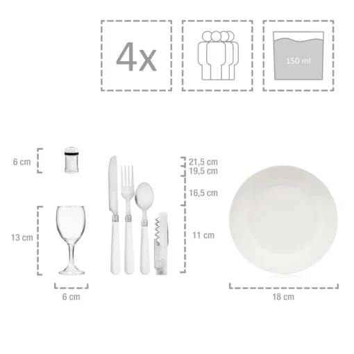 Sänger SÄNGER Picknickkorb Borkum Mit Integriertem Tisch & Kühltasche 25 Teilig Für 4 Personen – Bild 5