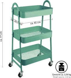 ONVAYA® Servierwagen Silvio | Beistellwagen | Mint | 30,5 X 45 X 77 Cm | 3 Fächer | Multifunktionswagen | Transportwagen | Allzweckwagen | Küchentrolley | Nischenregal 9 ONVAYA® Servierwagen Silvio | Beistellwagen | Mint | 30,5 X 45 X 77 Cm | 3 Fächer | Multifunktionswagen | Transportwagen | Allzweckwagen | Küchentrolley | Nischenregal -Qualitätsladen Für Geschirr 7674d0418c20acd386d9b22e43eb2087