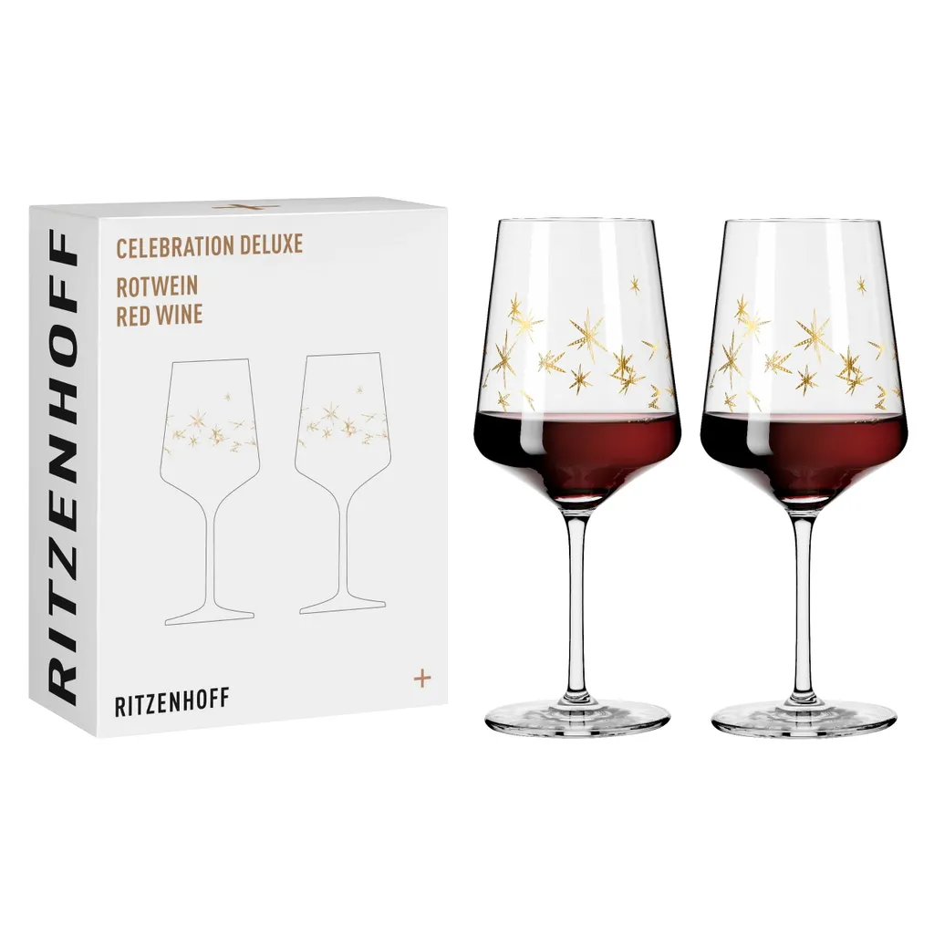 Celebration Deluxe Rotweinglas-Set #3 Von Romi Bohnenberg 1 Celebration Deluxe Rotweinglas-Set #3 Von Romi Bohnenberg
