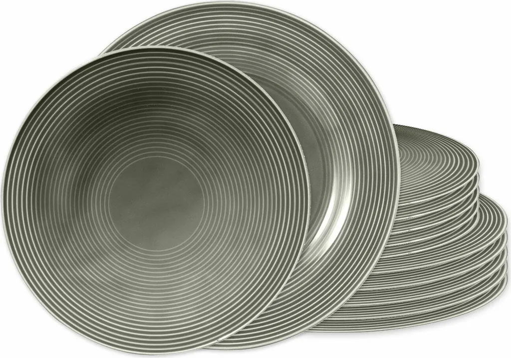 Seltmann Weiden Tafelservice Beat Grau Relief Modern 4 Seltmann Weiden Tafelservice Beat Grau Relief Modern – Bild 4
