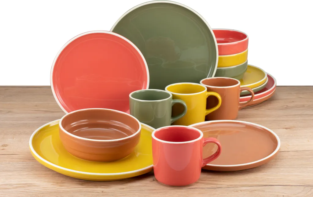 CreaTable 22899 Kombiservice Indian Summer Für 4 Personen, Steingut, Mehrfarbig (1 Set, 16-teilig) 2 CreaTable 22899 Kombiservice Indian Summer Für 4 Personen, Steingut, Mehrfarbig (1 Set, 16-teilig) – Bild 2