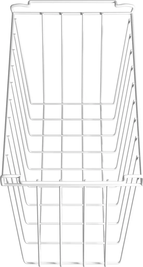 Aufbewahrungskorb 48cmx18cmx18cm, Einlegekorb, Gefrierschrank Organizer, Drahtkorb Aus Eisen Mit PE-Beschichtung, Weiß 4 Aufbewahrungskorb 48cmx18cmx18cm, Einlegekorb, Gefrierschrank Organizer, Drahtkorb Aus Eisen Mit PE-Beschichtung, Weiß – Bild 4