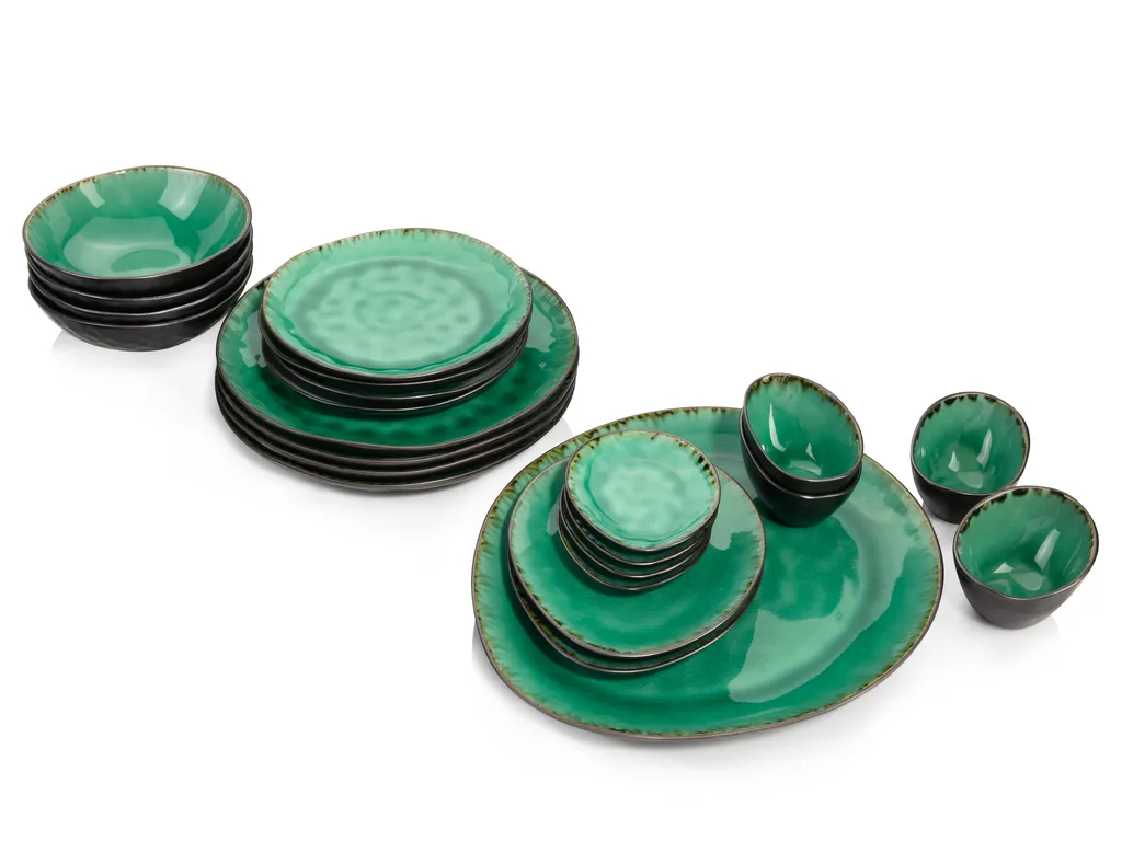 Sänger SÄNGER Steingut Geschirrset Palm Beach, Tafelservice & Servierplatten Set 23 Teilig Für 4 Personen 1 Sänger SÄNGER Steingut Geschirrset Palm Beach, Tafelservice & Servierplatten Set 23 Teilig Für 4 Personen