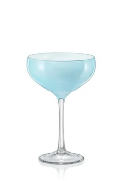 Sektschale Sektgläser Coupe Praline Mint Hellblau Kristallgläser 180 Ml 4er Set