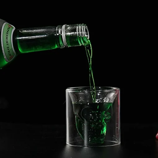 10 Stk Skull-in-glass Schnapsgläser Shot Glas Totenkopf Schädel 25ml Partyglas – Bild 6