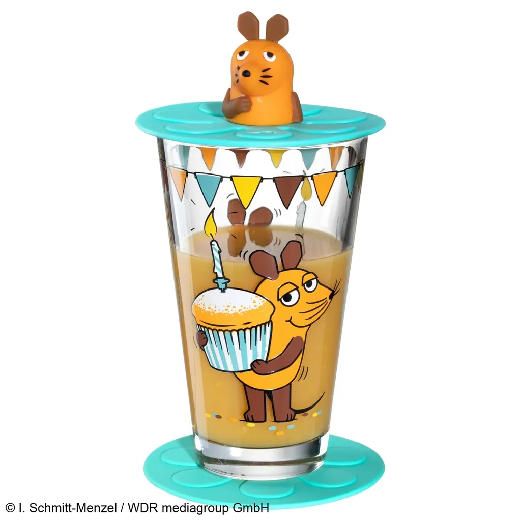 Leonardo Trinkset Bambini Maus Muffin, 3-tlg., Wasserglas, Untersetzer, Deckel, Trinkglas, Glas, 200 Ml, 021705 2 Leonardo Trinkset Bambini Maus Muffin, 3-tlg., Wasserglas, Untersetzer, Deckel, Trinkglas, Glas, 200 Ml, 021705 – Bild 2