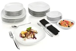 Sänger SÄNGER Porzellan Geschirrset Bilgola, Tafelservice 24 Teilig Für 6 Personen