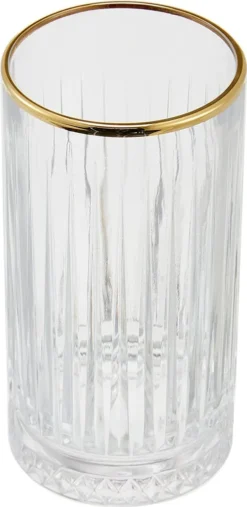 Pasabahce Elysia Golden Touch Long Drink Gläser 4-teiliges Set Mit Goldrand 280ml