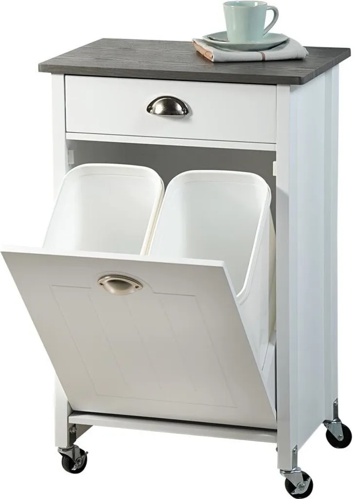 Kesper Küchenwagen Inkl. Mülltrennung, Weiß 2 Kesper Küchenwagen Inkl. Mülltrennung, Weiß – Bild 2