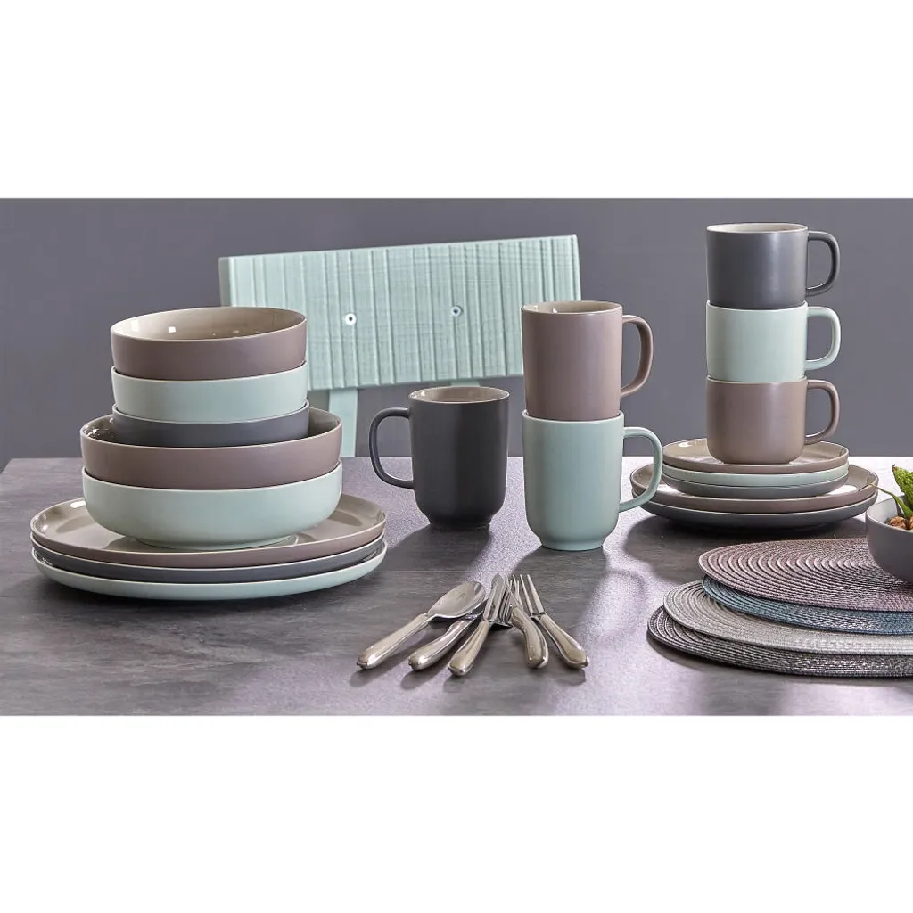 Ritzenhoff & Breker JASPER Kaffeeservice 12-tlg., Geschirrset, Service, Rund, Steinzeug, Grau, 407648 2 Ritzenhoff & Breker JASPER Kaffeeservice 12-tlg., Geschirrset, Service, Rund, Steinzeug, Grau, 407648 – Bild 2