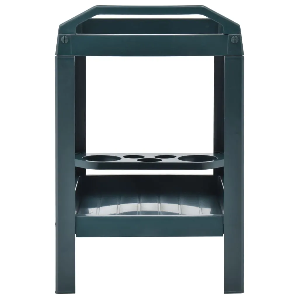 VidaXL Getränkewagen Grün 69×53×72 Cm Kunststoff 3 VidaXL Getränkewagen Grün 69×53×72 Cm Kunststoff – Bild 3