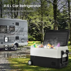 Merax Elektrisch Kühlbox Mit Kompressor 31.5L Schwarz, Mini Kühlschrank Tragbar Kühlleistung Bis -20° C, Gefrierbox 12/24 V Und 230 V Für Büro, Auto, Camping, Garten 25 Merax Elektrisch Kühlbox Mit Kompressor 31.5L Schwarz, Mini Kühlschrank Tragbar Kühlleistung Bis -20° C, Gefrierbox 12/24 V Und 230 V Für Büro, Auto, Camping, Garten -Qualitätsladen Für Geschirr 88dcc6495fee4d7bf77e1e05583fde92