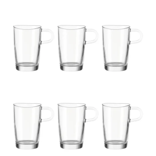 Leonardo Loop Latte Macchiato Becher, 6er Set, Kaffeetasse, Tasse, Glas, 250 Ml, 86576 – Bild 2