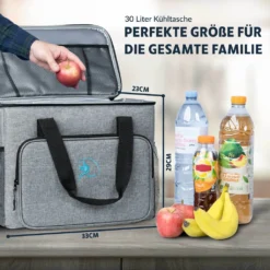 Obics - Kühltasche Gross Faltbar 30l Kuehlbox Isoliertasche Grau Für Essen In Tupperware Für Auto Mit Fächer Lunchtasche Camping Zubehör Für Picknick Essenstasche Isoliert Und Wasserdicht Für Arbeit 9 Obics - Kühltasche Gross Faltbar 30l Kuehlbox Isoliertasche Grau Für Essen In Tupperware Für Auto Mit Fächer Lunchtasche Camping Zubehör Für Picknick Essenstasche Isoliert Und Wasserdicht Für Arbeit -Qualitätsladen Für Geschirr 8a5a0d09c5dd559cfe89cf5aa8e8a0bb