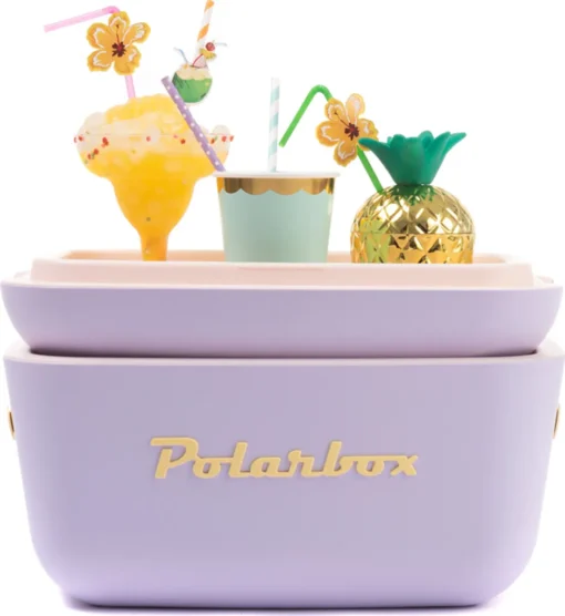Kühlbox | Passive Kühlbox | Kühltaschen Polar In Retro Vintage Design Aus Kunststoff Mit Polystyrol (Airpop) Thermische Isolierung, 20L In Lila – Bild 3