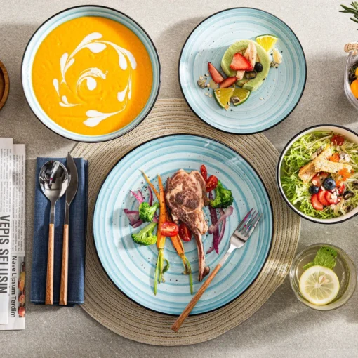 Vancasso Kombiservice »BONBON« Gesschirrset Aus Steinzeug, 24 Teiliges Tafelservice Set, Vintage Aussehen – Bild 4