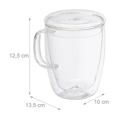 Relaxdays Doppelwandige Kaffeegläser 2er Set – Bild 5