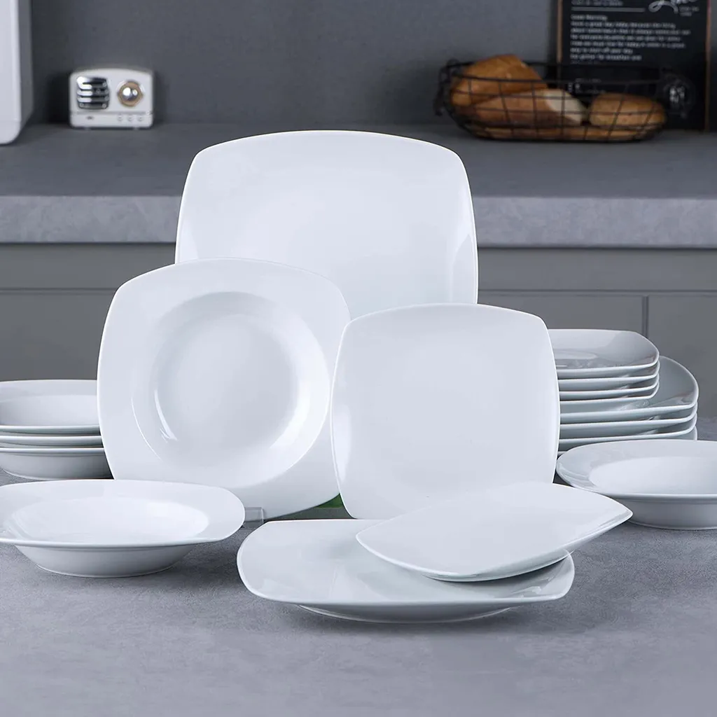 MALACASA, Serie Julia, 36 Tlg. Set Porzellan Geschirrset Tafelservice Mit Kuchenteller, Flachteller Und Suppenteller Für 12 Personen 8 MALACASA, Serie Julia, 36 Tlg. Set Porzellan Geschirrset Tafelservice Mit Kuchenteller, Flachteller Und Suppenteller Für 12 Personen – Bild 8