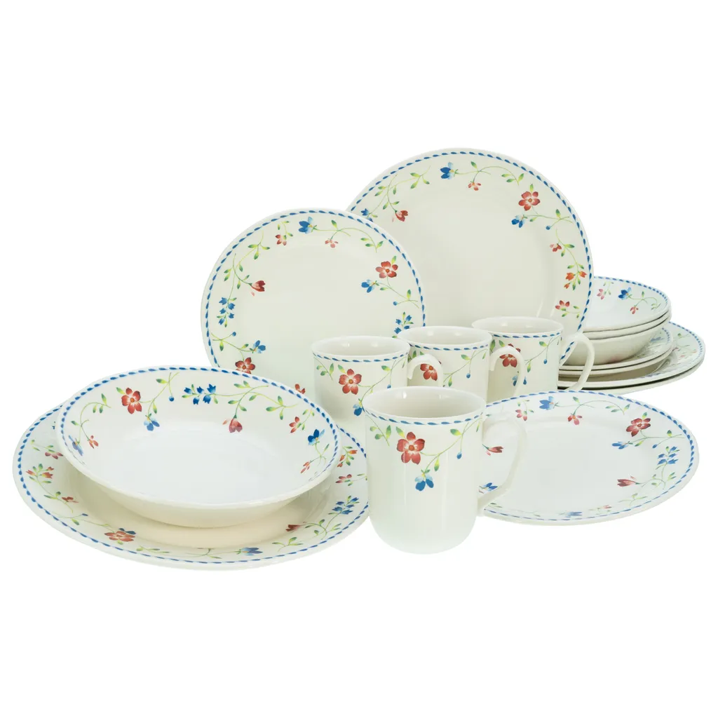 CreaTable 22910 Kombiservice Frida Für 4 Personen, Steingut, Mehrfarbig (1 Set, 16-teilig) 1 CreaTable 22910 Kombiservice Frida Für 4 Personen, Steingut, Mehrfarbig (1 Set, 16-teilig)