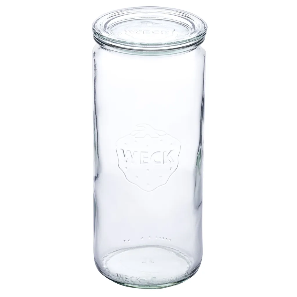 12er Set Weck Gläser 1040ml Zylinderglas Mit 12 Glasdeckeln Inkl Rezeptheft 2 12er Set Weck Gläser 1040ml Zylinderglas Mit 12 Glasdeckeln Inkl Rezeptheft – Bild 2