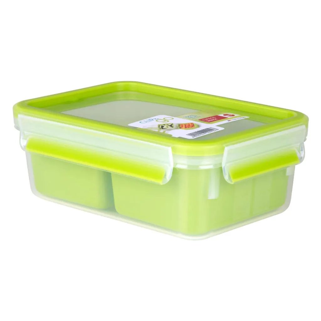 Emsa Snackbox CLIP & GO 0,55 Liter Transparent / Grün 14 Emsa Snackbox CLIP & GO 0,55 Liter Transparent / Grün – Bild 14
