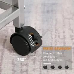 HOMCOM Servierwagen, Küchenwagen Mit Metallkörben, Küchentrolley, Beistellwagen, Silber, 36,5 X 36,5 X 89 Cm -Qualitätsladen Für Geschirr 91a5bd9043d7158e99b0ef92948492f7