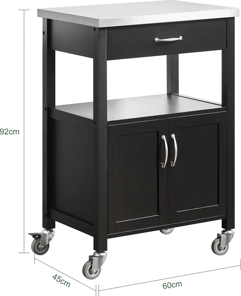 SoBuy Küchenwagen Servierwagen Küchenschrank Getränkewagen Fürs Büro FKW22-SCH 5 SoBuy Küchenwagen Servierwagen Küchenschrank Getränkewagen Fürs Büro FKW22-SCH – Bild 5