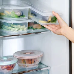 4 Stück Lebensmittel Frisch Aufbewahren Kühlschrank Aufbewahrungsbox Lebensmittelbehälter Frischhaltedosen,mit Abnehmbarer Ablaufplatte Und Deckel,Stapelbare Kunststoffbox -Qualitätsladen Für Geschirr 92fd5d19e05e6805f13dcbe397230c23