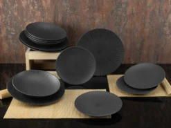 CreaTable 23211 Tafelservice Elements Collection Vesuvio Black Für 4 Personen, Steinzeug, Schwarz/grau (1 Set, 12-teilig) 24 CreaTable 23211 Tafelservice Elements Collection Vesuvio Black Für 4 Personen, Steinzeug, Schwarz/grau (1 Set, 12-teilig) -Qualitätsladen Für Geschirr 93a473256ce1febdd2b79389c41e5ba1