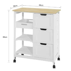 SoBuy FKW79-W Küchenwagen Servierwagen Beistellwagen Rollwagen Mit 3 Schubladen Und 3 Ablagen Weiß BHT Ca.: 68x85x38cm 12 SoBuy FKW79-W Küchenwagen Servierwagen Beistellwagen Rollwagen Mit 3 Schubladen Und 3 Ablagen Weiß BHT Ca.: 68x85x38cm -Qualitätsladen Für Geschirr 94568010905cd5e8997f1f136f7970cd