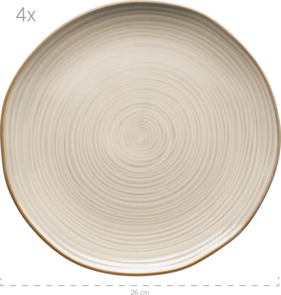 Mäser 931371 Nottingham Vintage Tafel-Service Für 4 Personen Mit Speiseteller Und Suppenteller Im Retro-Look, Steinzeug, Beige, 8-teilig (1 Set) 8 Mäser 931371 Nottingham Vintage Tafel-Service Für 4 Personen Mit Speiseteller Und Suppenteller Im Retro-Look, Steinzeug, Beige, 8-teilig (1 Set) – Bild 8