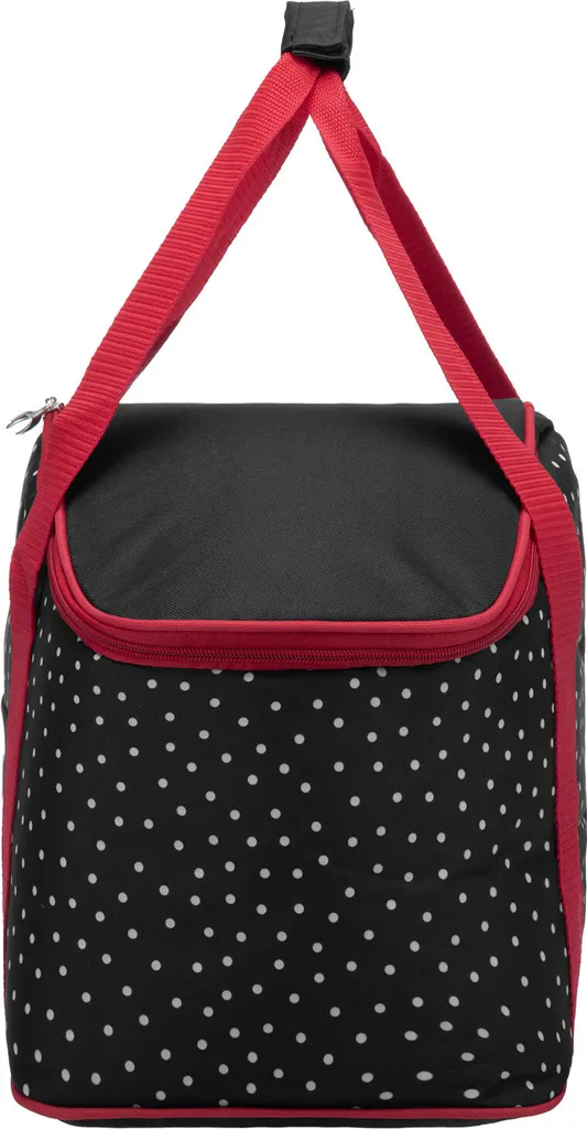 Anndora Kühltasche 20 L - Schwarz Weiß Gepunktet Isoliertasche Einkaufstasche - Snövit - Schwarz-Rot 4 Anndora Kühltasche 20 L - Schwarz Weiß Gepunktet Isoliertasche Einkaufstasche - Snövit - Schwarz-Rot – Bild 4