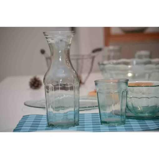 Glaskaraffe Casual 1000 Ml Wasserflasche Krug Retro Recycling-Glas – Bild 2