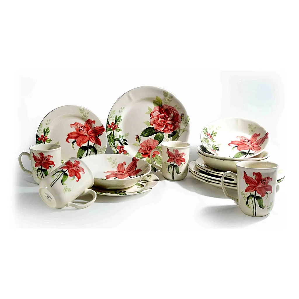 CreaTable 22445 Kombiservice Rosemary Für 4 Personen, Steingut, Mehrfarbig (1 Set, 16-teilig) 2 CreaTable 22445 Kombiservice Rosemary Für 4 Personen, Steingut, Mehrfarbig (1 Set, 16-teilig) – Bild 2