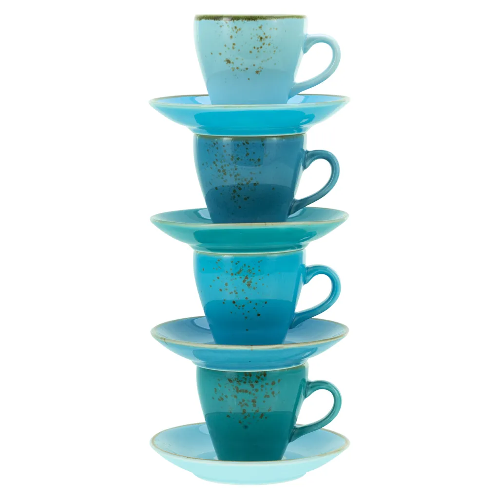 CreaTable 23698 Espressotassen-Set Nature Collection Für 4 Personen, Steinzeug, Mehrfarbig (1 Set, 8-teilig) 2 CreaTable 23698 Espressotassen-Set Nature Collection Für 4 Personen, Steinzeug, Mehrfarbig (1 Set, 8-teilig) – Bild 2
