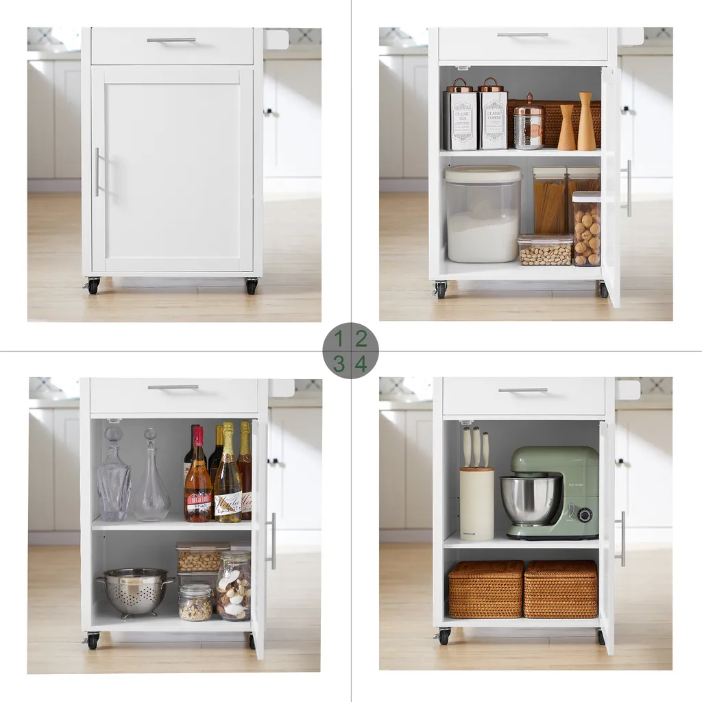 SoBuy FKW102-WN Küchenwagen Mit Arbeitsplatte Servierwagen Beistellwagen Rollwagen Getränkewagen Fürs Büro BHT Ca.: 68x90x46cm 7 SoBuy FKW102-WN Küchenwagen Mit Arbeitsplatte Servierwagen Beistellwagen Rollwagen Getränkewagen Fürs Büro BHT Ca.: 68x90x46cm – Bild 7