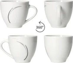 Van Well 18tlg. Kaffee-Service Home Für 6 Personen I 6x Tasse 180ml, 6x Untertasse + 6x Kuchenteller I Porzellan-Geschirr Mit Streifen In Grau, Schwarz & Creme I Kaffeepott, Dessert-Teller 12 Van Well 18tlg. Kaffee-Service Home Für 6 Personen I 6x Tasse 180ml, 6x Untertasse + 6x Kuchenteller I Porzellan-Geschirr Mit Streifen In Grau, Schwarz & Creme I Kaffeepott, Dessert-Teller -Qualitätsladen Für Geschirr 9d0242c16a7ce12d1c903bb9532f36e9
