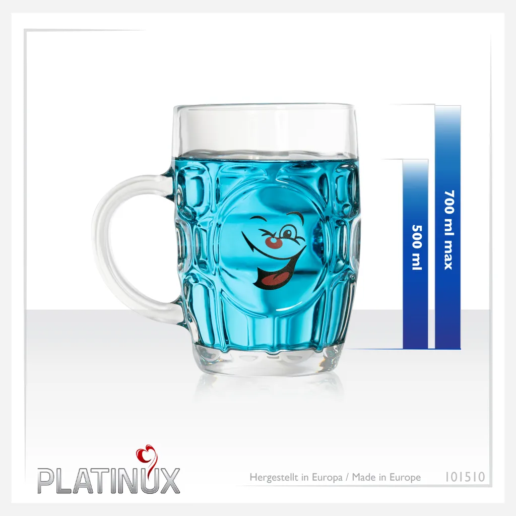 Biergläser 0,5L (max 700ml) Mit Henkel Und Lustigen Motiven Set 6 Teilig Bierkrug Karnevalsgläser 5 Biergläser 0,5L (max 700ml) Mit Henkel Und Lustigen Motiven Set 6 Teilig Bierkrug Karnevalsgläser – Bild 5