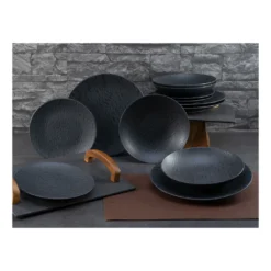 CreaTable, 20540, Serie Schiefer Black , Geschirrset, Teller Set 12 Teilig 5 CreaTable, 20540, Serie Schiefer Black , Geschirrset, Teller Set 12 Teilig -Qualitätsladen Für Geschirr 9d6ae4f7ec22582b00cefe77bab1f852