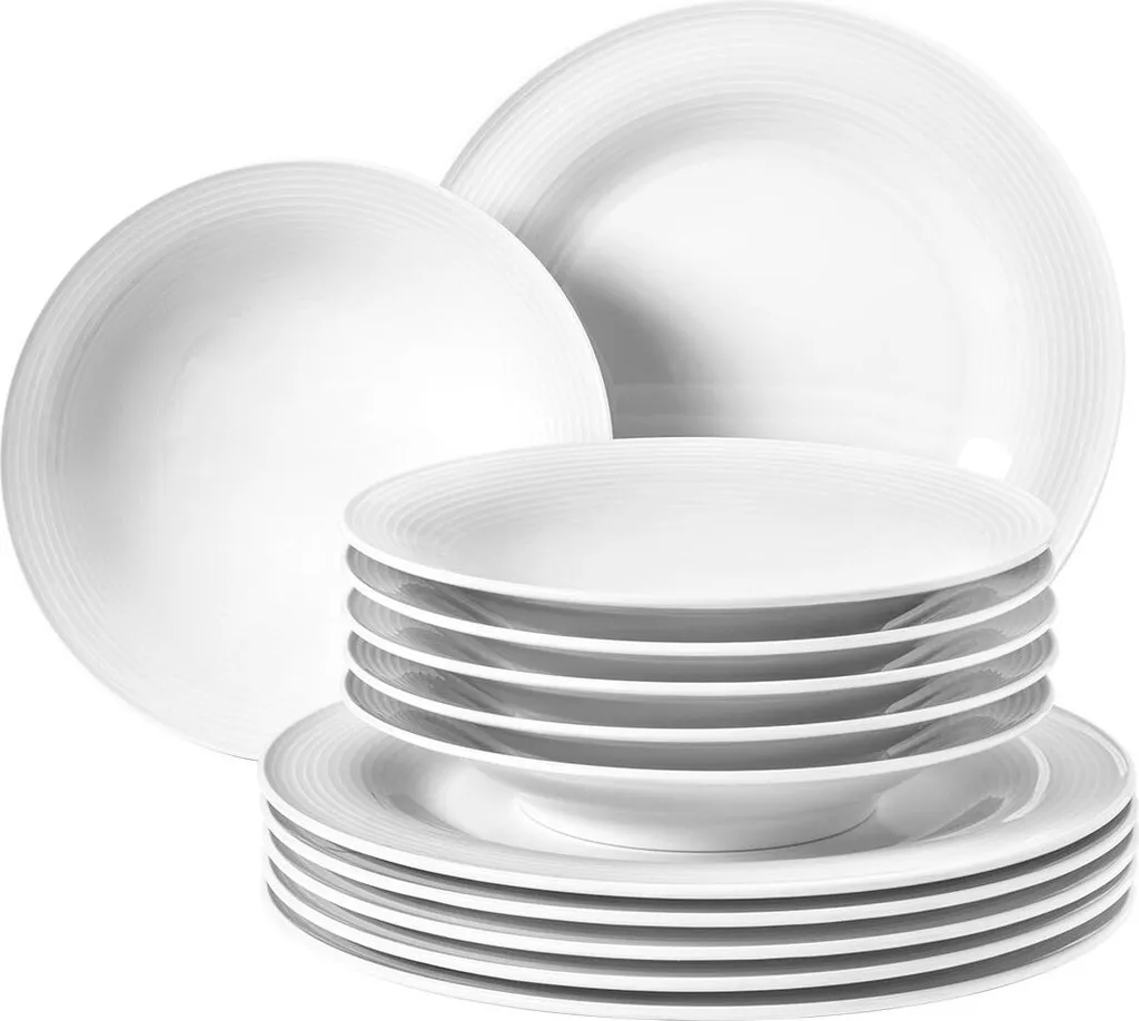 Seltmann Weiden Tafelservice 12-teilig BT Beat Weiss 1 Seltmann Weiden Tafelservice 12-teilig BT Beat Weiss