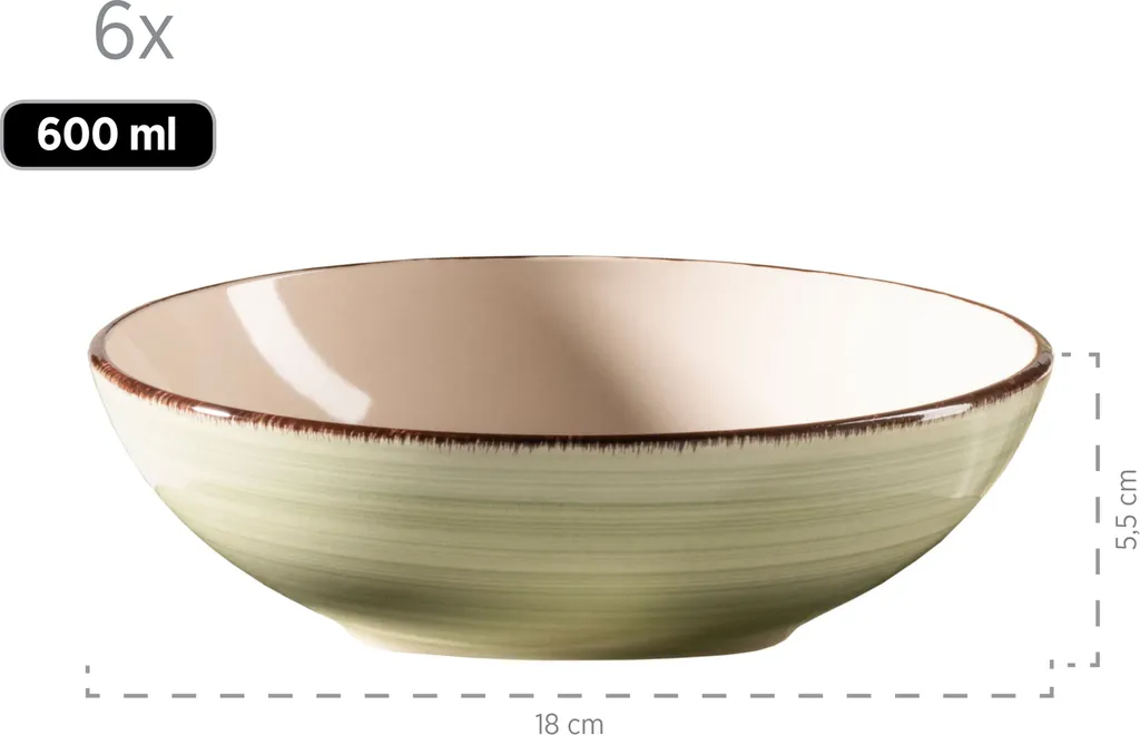 Mäser 931876 Tafelservice Lumaca Für 6 Personen, Steinzeug, Olivegrün (1 Set, 18-teilig) 4 Mäser 931876 Tafelservice Lumaca Für 6 Personen, Steinzeug, Olivegrün (1 Set, 18-teilig) – Bild 4