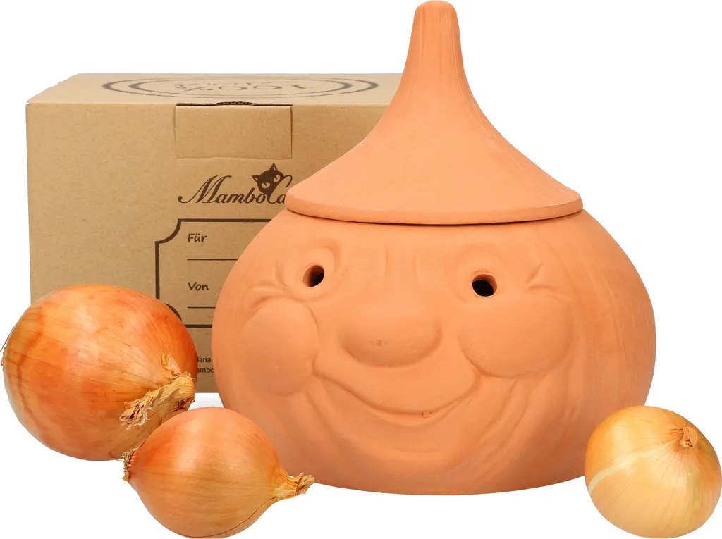Mambocat Zwiebeltopf Onni Terrakotta Vorrats-Dose Mit Deckel Zur Aufbewahrung Von Ca. 900g Zwiebeln 5 Mambocat Zwiebeltopf Onni Terrakotta Vorrats-Dose Mit Deckel Zur Aufbewahrung Von Ca. 900g Zwiebeln – Bild 5