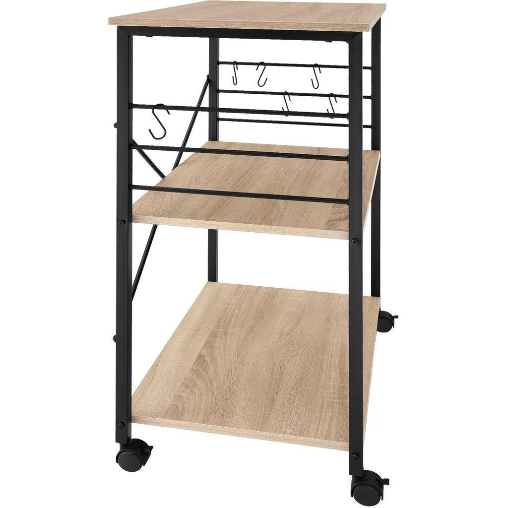 Tectake Servierwagen Rugby 65,5x45,5x88,5cm - Industrial Holz Hell, Eiche Sonoma 7 Tectake Servierwagen Rugby 65,5x45,5x88,5cm - Industrial Holz Hell, Eiche Sonoma – Bild 7