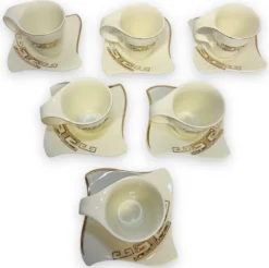 12-teiliges Medusa Mäander Kaffeeservice Mit Goldschliff Kaffeetassen Für 6 Personen 6 Tassen + 6 Untertassen Weiß-Gold Genießen Servieren Kaffee 9 12-teiliges Medusa Mäander Kaffeeservice Mit Goldschliff Kaffeetassen Für 6 Personen 6 Tassen + 6 Untertassen Weiß-Gold Genießen Servieren Kaffee -Qualitätsladen Für Geschirr a37ce12b59dff01d4decb393ba704814