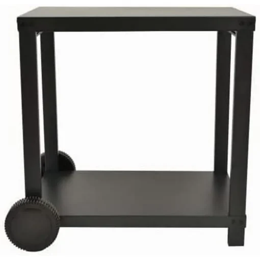 COOKINGBOX Rollwagen Für Plancha Mit Klappbaren Regalen - Stahl - Schwarz – Bild 4